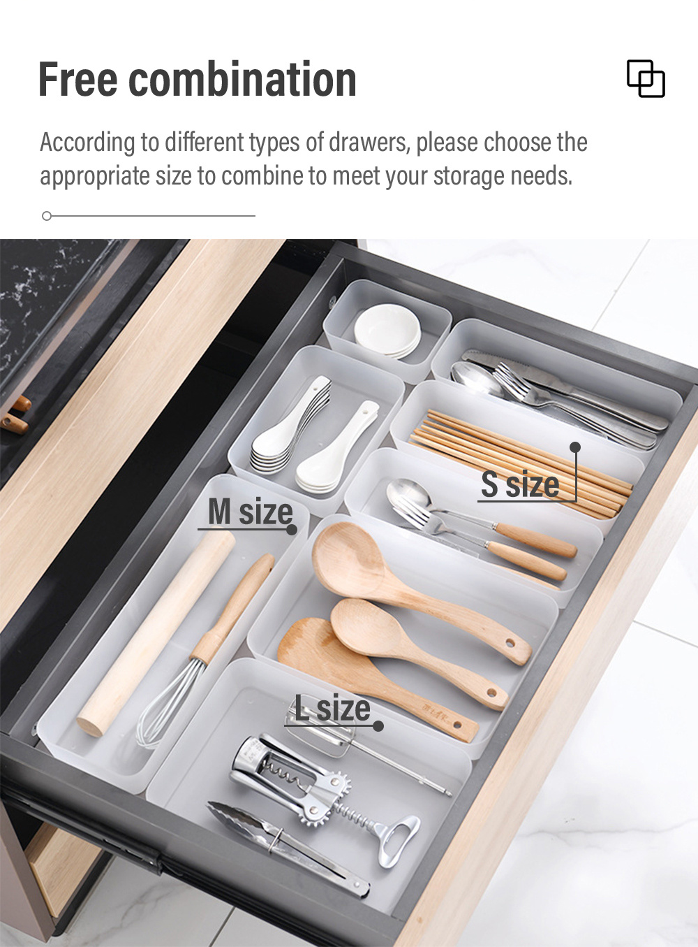 Frosted Drawer Storage Multi-purpose Drawer-5